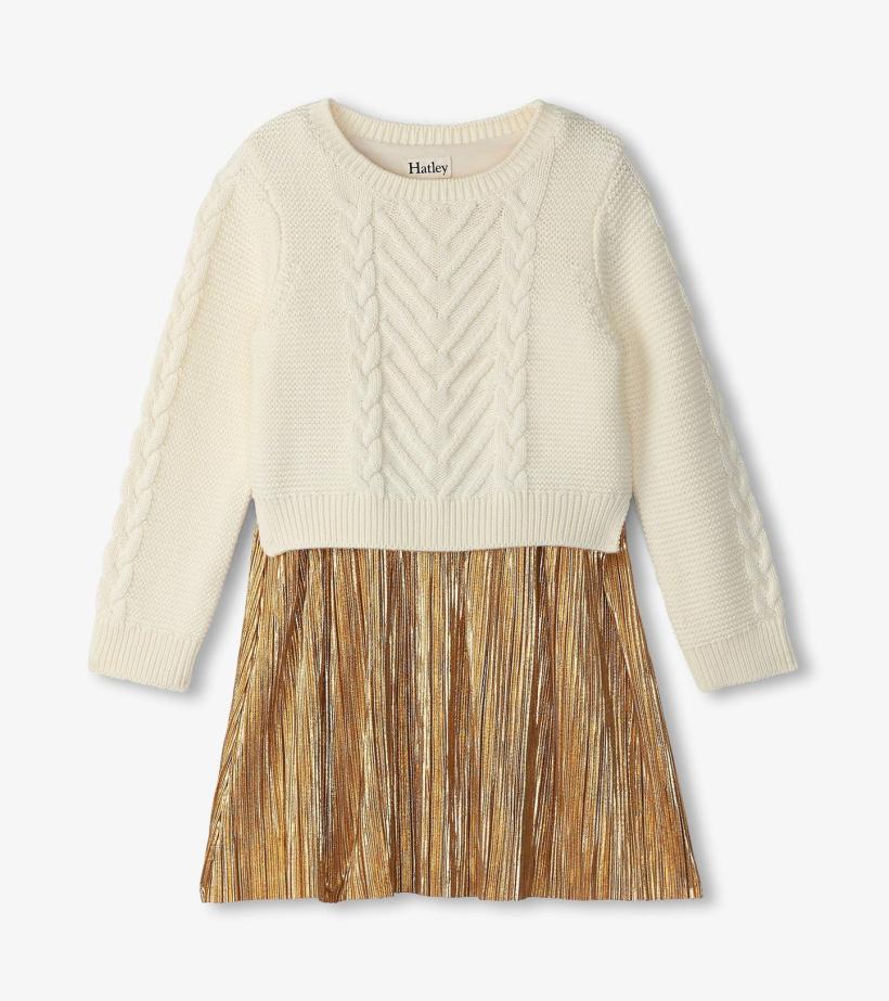 Girls Girls Holiday Mixed Media Dress | Hatley Dresses