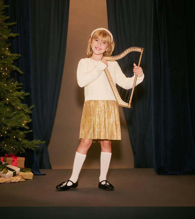 Girls Girls Holiday Mixed Media Dress | Hatley Dresses