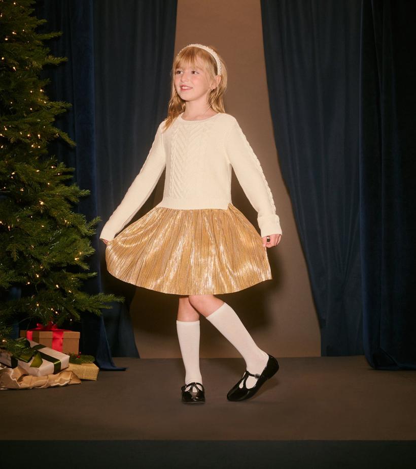 Girls Girls Holiday Mixed Media Dress | Hatley Dresses