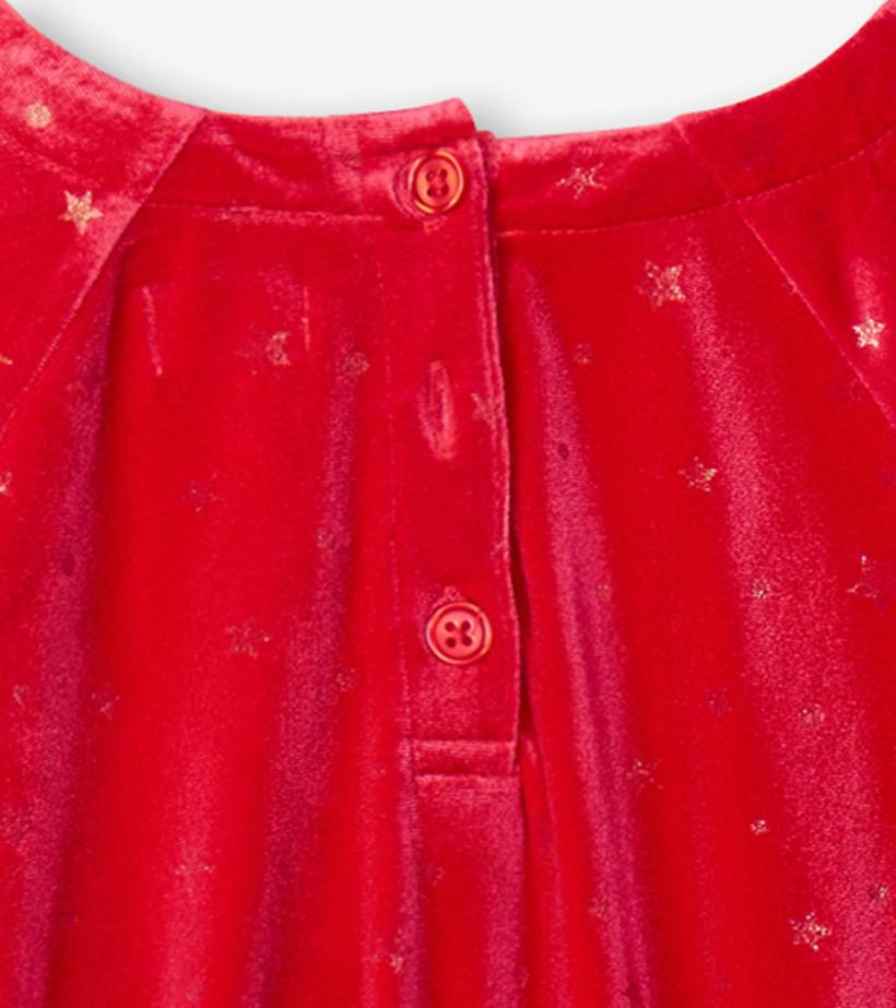 Girls Girls Holiday Stars Crushed Velour Dress | Hatley Dresses
