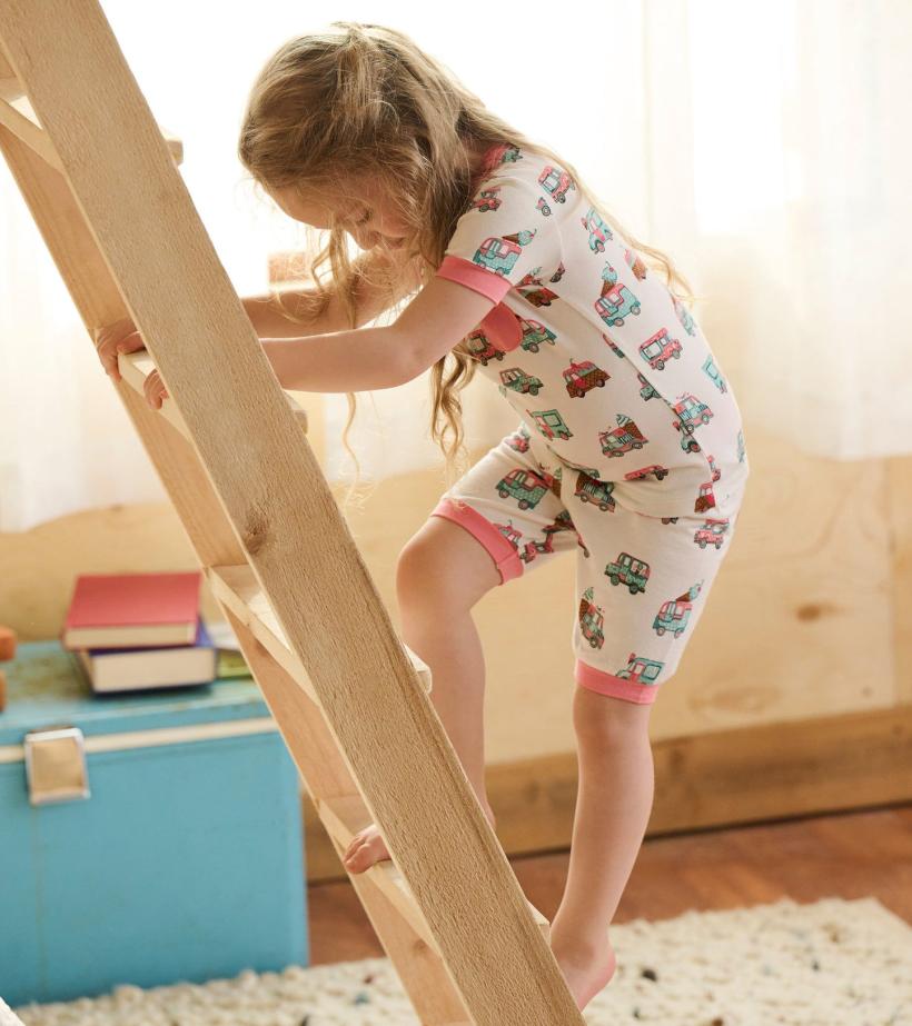 Girls Girls Ice Cream Trucks Bamboo Short Pajama Set | Hatley Sleepwear