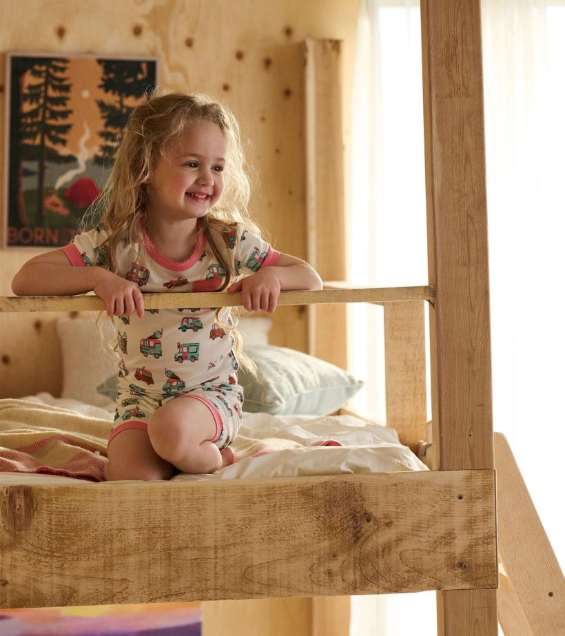 Girls Girls Ice Cream Trucks Bamboo Short Pajama Set | Hatley Sleepwear