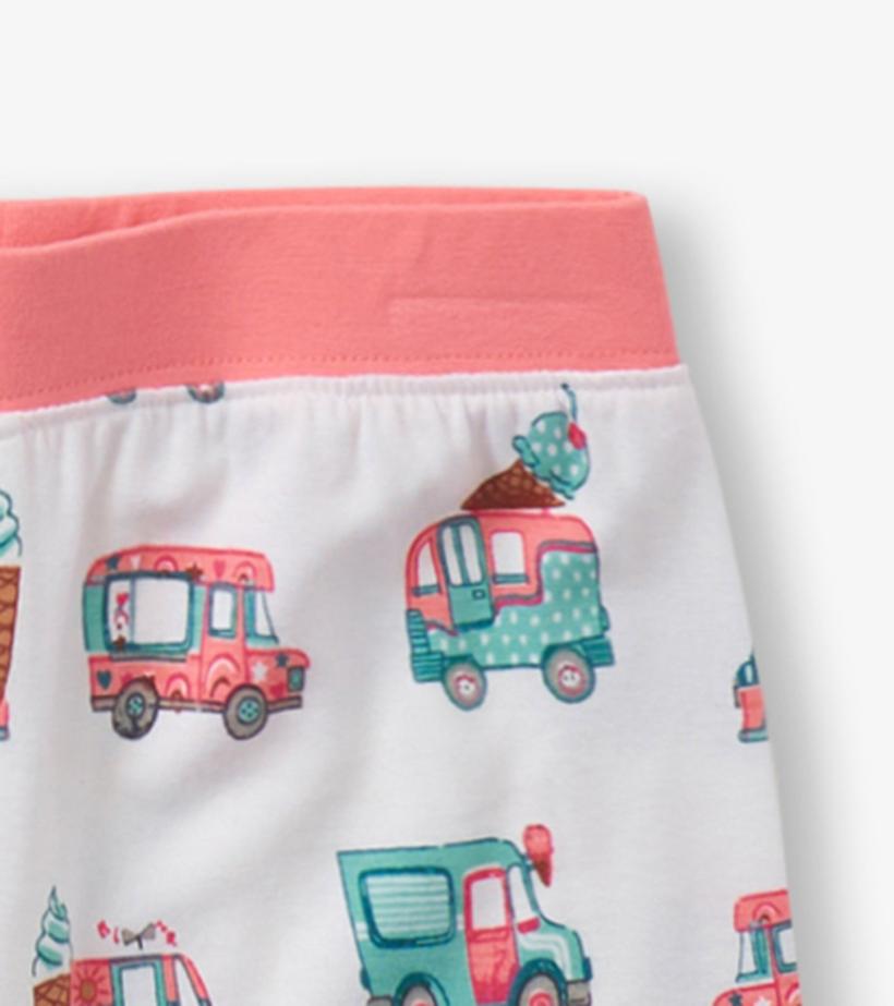 Girls Girls Ice Cream Trucks Bamboo Short Pajama Set | Hatley Sleepwear