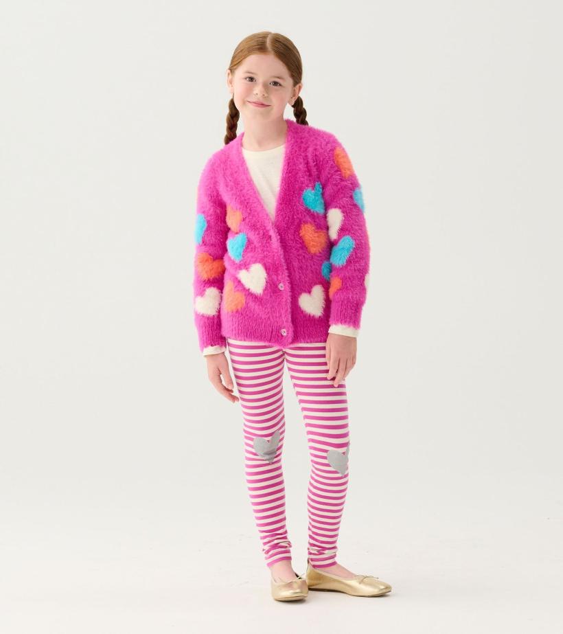 Girls Girls Jumbo Hearts Cardigan | Hatley Sweaters