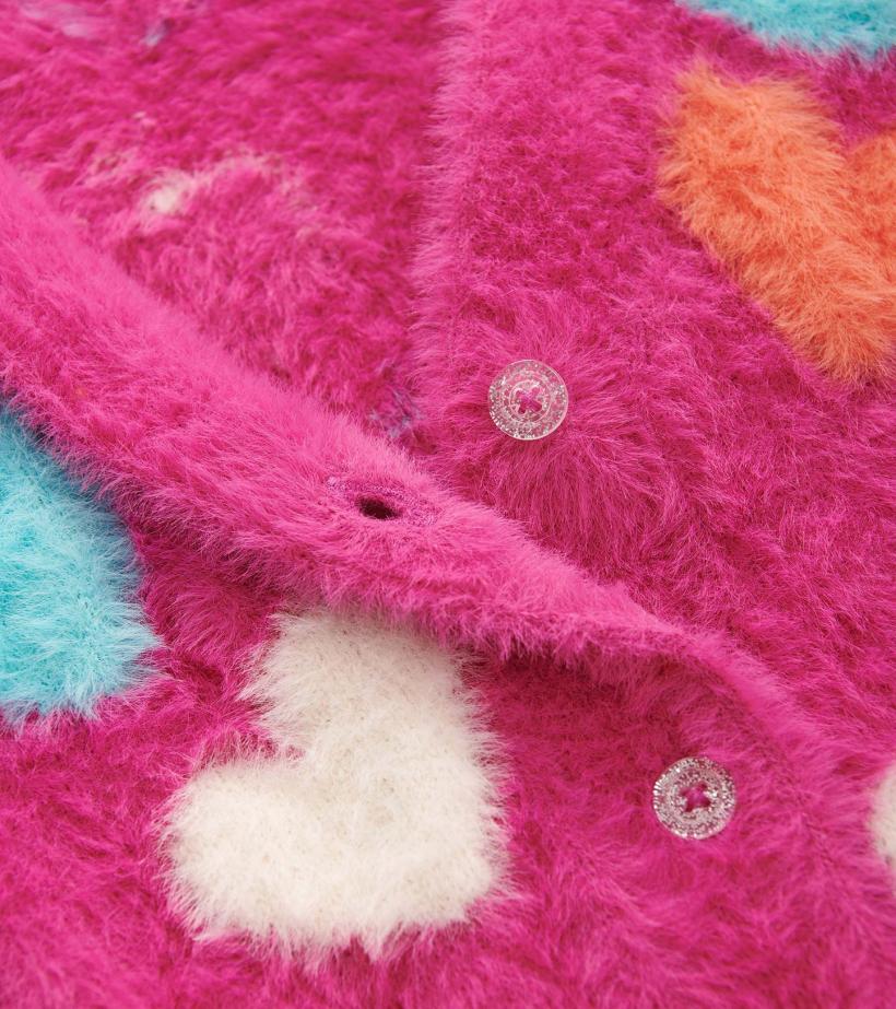 Girls Girls Jumbo Hearts Cardigan | Hatley Sweaters