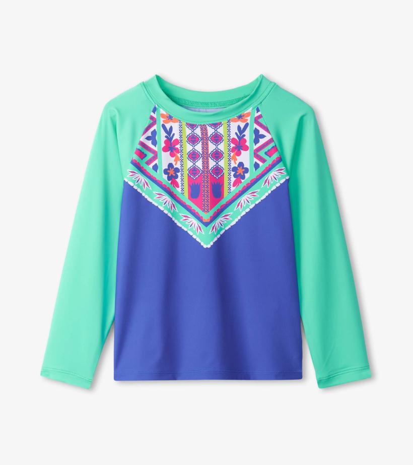 Girls Girls Kaleidoscope Long Sleeve Rashguard | Hatley Swimwear