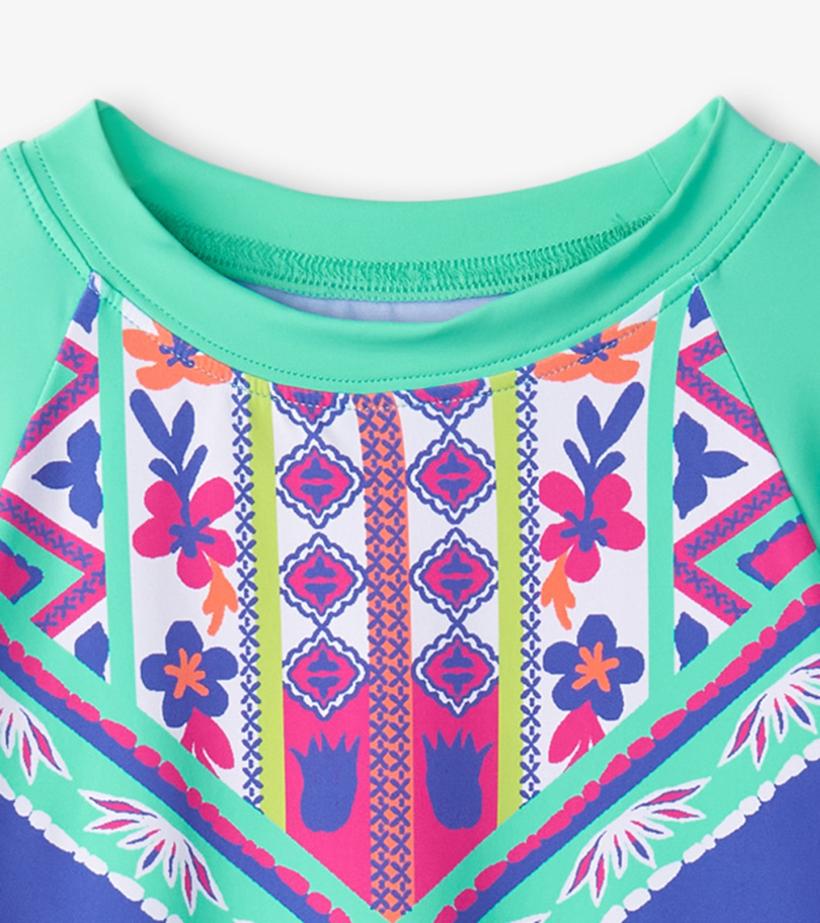 Girls Girls Kaleidoscope Long Sleeve Rashguard | Hatley Swimwear