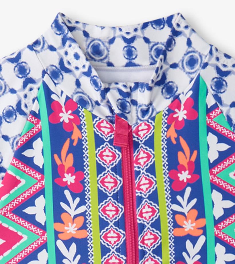 Girls Girls Kaleidoscope One-Piece Rashguard | Hatley Swimwear