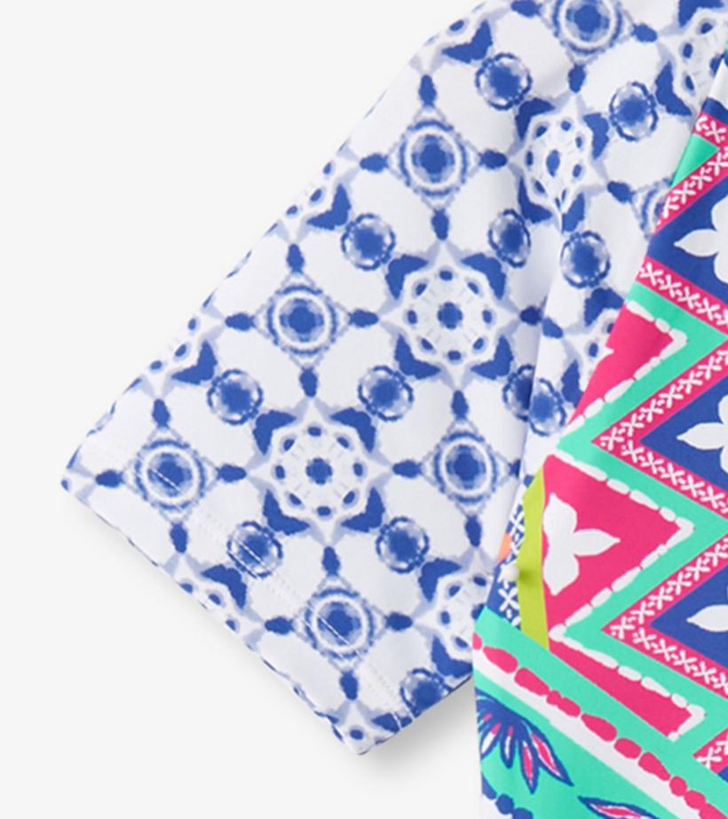 Girls Girls Kaleidoscope One-Piece Rashguard | Hatley Swimwear