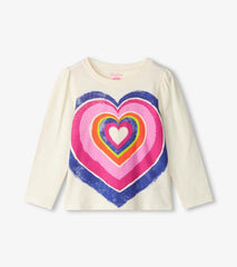 Girls Girls Layered Hearts Long Sleeve Graphic Tee | Hatley Tops