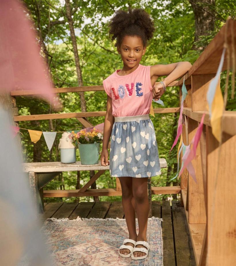 Girls Girls Love Elastic Waist Dress | Hatley Dresses