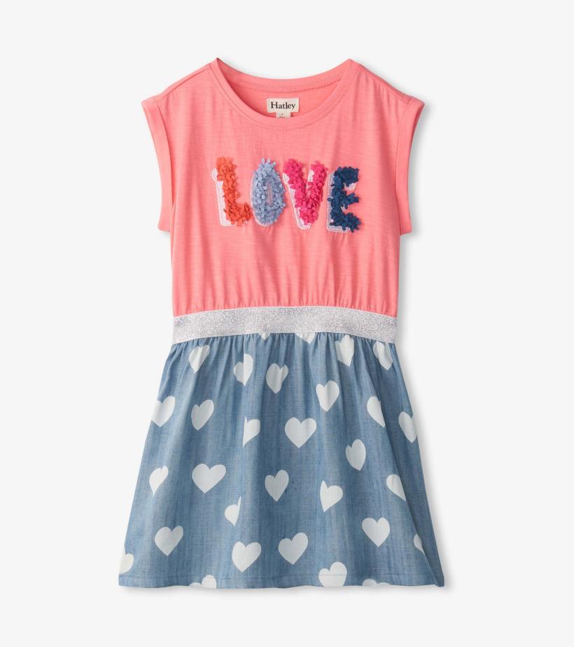 Girls Girls Love Elastic Waist Dress | Hatley Dresses