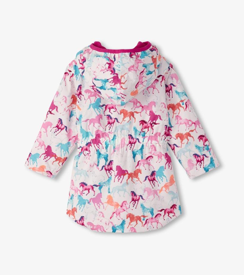 Girls Girls Magical Horses Zip-Up Lightweight Rain Jacket | Hatley Rainwear