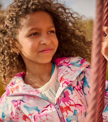 Girls Girls Magical Horses Zip-Up Lightweight Rain Jacket | Hatley Rainwear