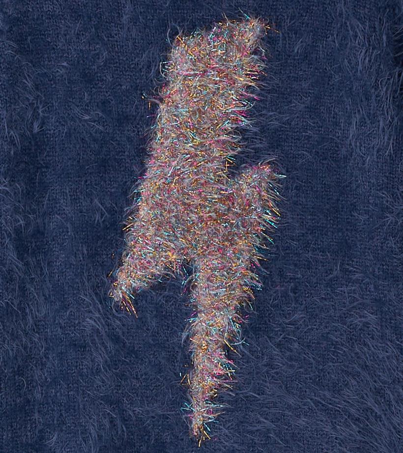 Girls Girls Metallic Lightning Furry Sweater | Hatley Sweaters