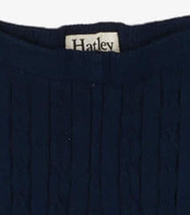 Girls Girls Navy Cable Knit Tights | Hatley Bottoms