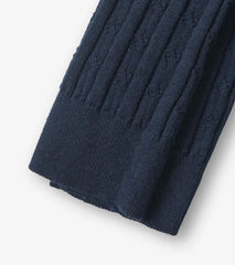 Girls Girls Navy Cable Knit Tights | Hatley Bottoms
