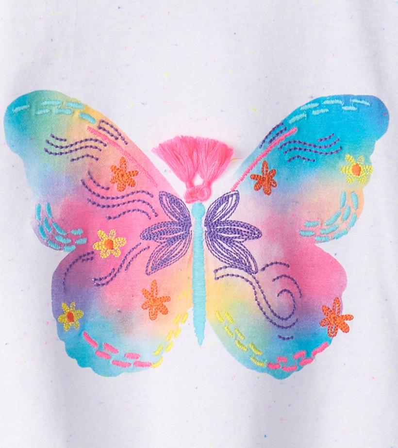 Girls Girls Painted Butterfly Relaxed T-Shirt | Hatley Tops