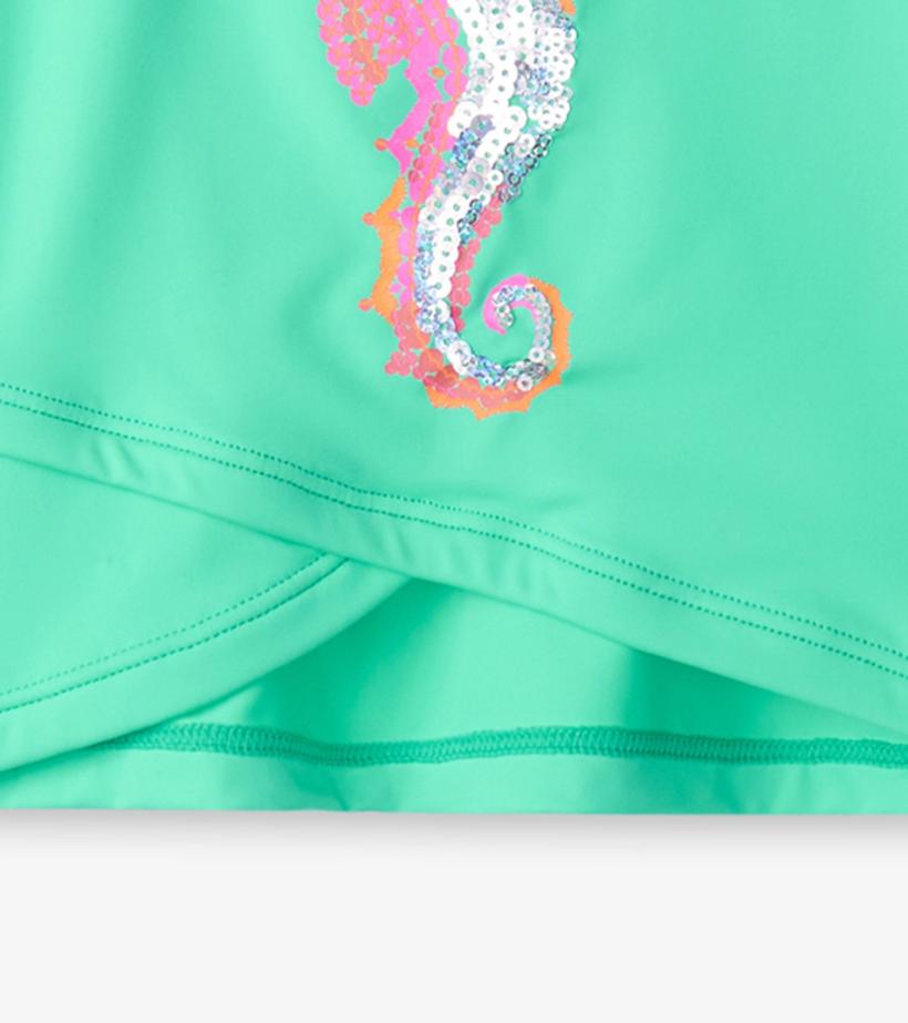 Girls Girls Painted Sea Horse Cross Over Cover-Up | Hatley Swimwear