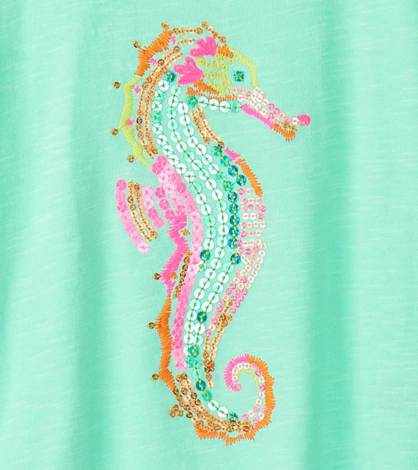 Girls Girls Painted Seashorse Relaxed T-Shirt | Hatley Tops