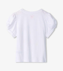 Girls Girls Peace Flower Twisted Sleeve Tee | Hatley Tops