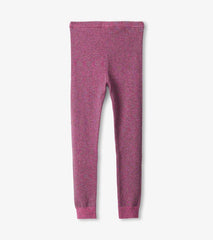 Girls Girls Pink Glitter Knit Leggings | Hatley Bottoms