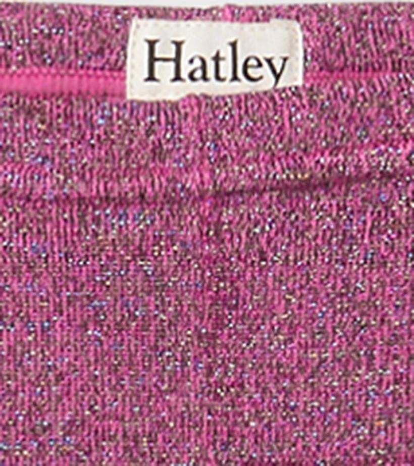 Girls Girls Pink Glitter Knit Leggings | Hatley Bottoms