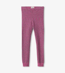 Girls Girls Pink Glitter Knit Leggings | Hatley Bottoms