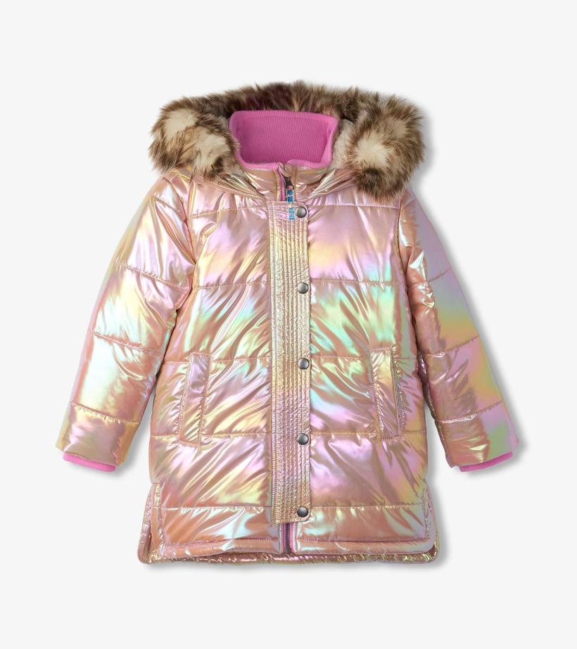 Girls Girls Pink Moon Puffer Jacket | Hatley Outerwear