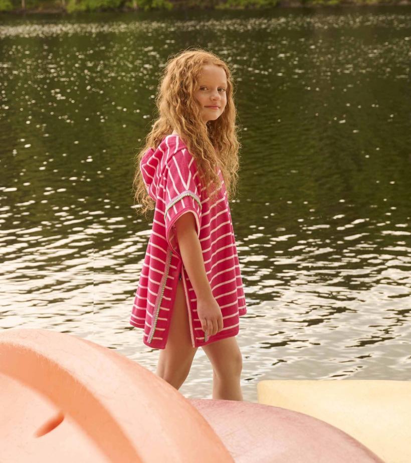 Girls Girls Pink Paradise Hooded Cover-Up | Hatley Swimwear