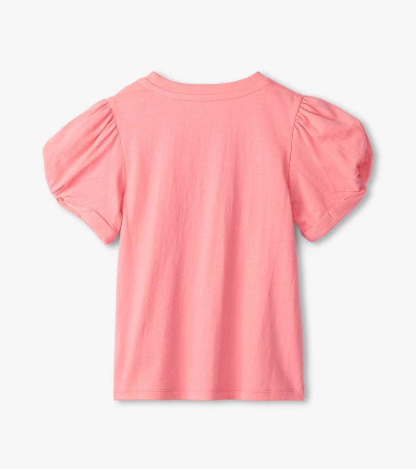 Girls Girls Pink Sachet Twisted Sleeve Tee | Hatley Tops