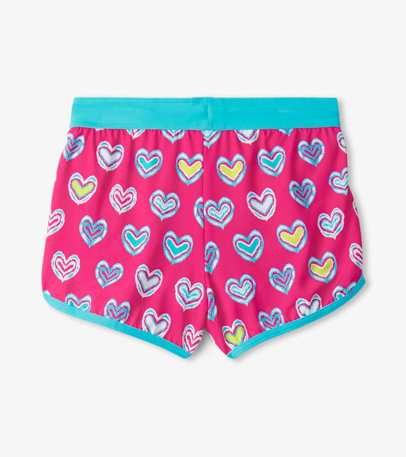 Girls Girls Pink Shibori Swim Shorts | Hatley Swimwear