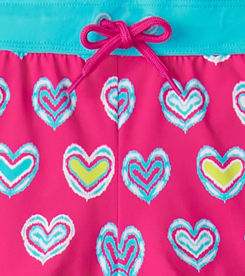 Girls Girls Pink Shibori Swim Shorts | Hatley Swimwear