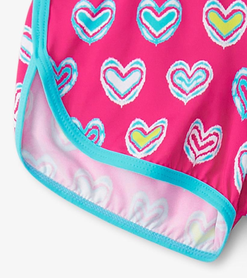 Girls Girls Pink Shibori Swim Shorts | Hatley Swimwear