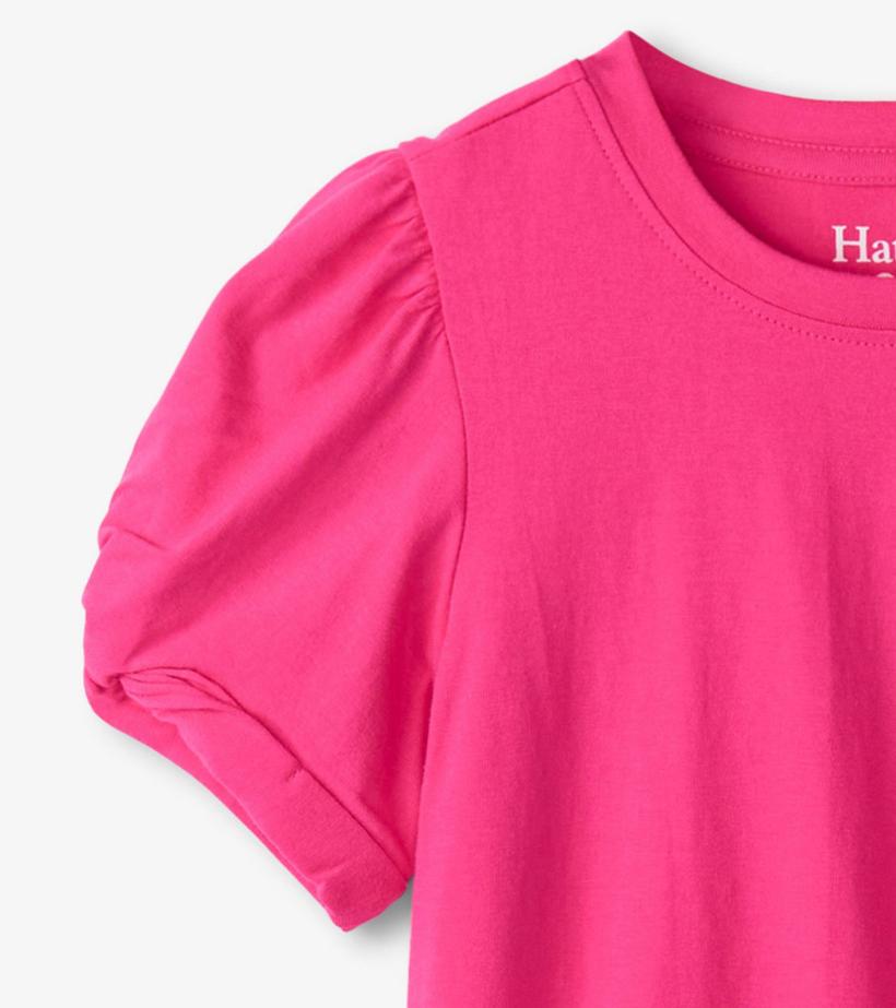Girls Girls Pink Twisted Sleeve Tee | Hatley Tops