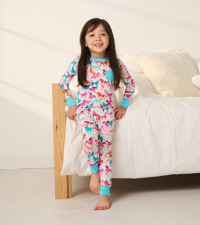 Girls Girls Pretty Horses Bamboo Pajama Set | Hatley Sleepwear