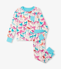 Girls Girls Pretty Horses Bamboo Pajama Set | Hatley Sleepwear