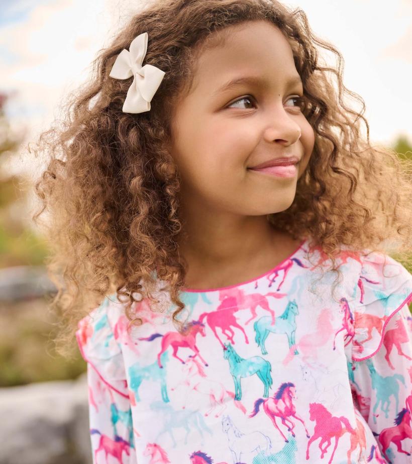 Girls Girls Pretty Horses Smocked Waist Dress | Hatley Dresses