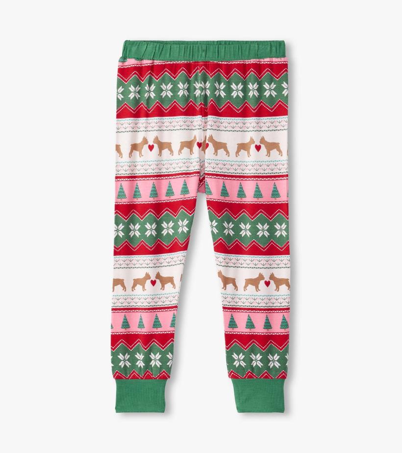 Girls Girls Puppy Hearts Fair Isle Bamboo Pajama Set | Hatley Sleepwear