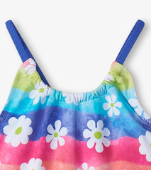 Girls Girls Rainbow Flower Gathered Swimsuit | Hatley Swimwear