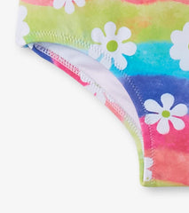 Girls Girls Rainbow Flower Gathered Swimsuit | Hatley Swimwear