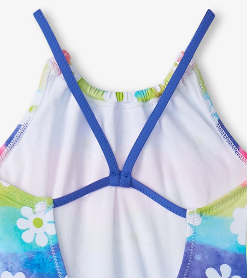 Girls Girls Rainbow Flower Gathered Swimsuit | Hatley Swimwear