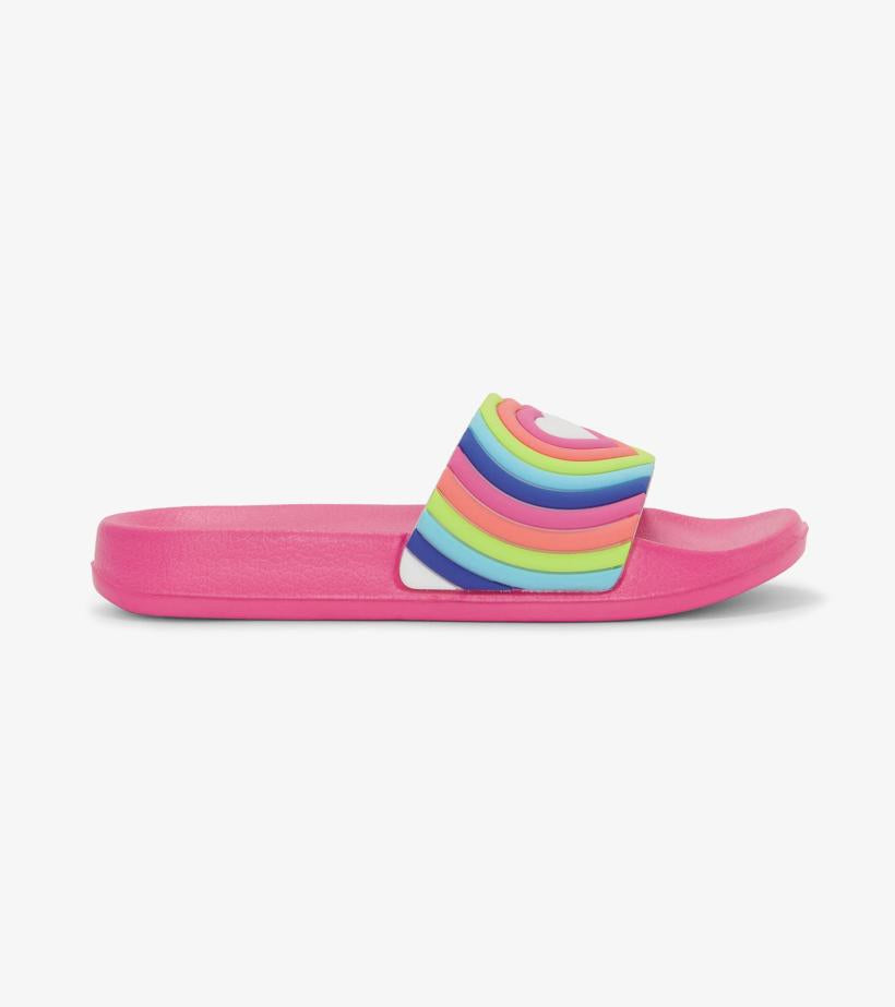 Girls Girls Rainbow Heart Slides | Hatley Swimwear