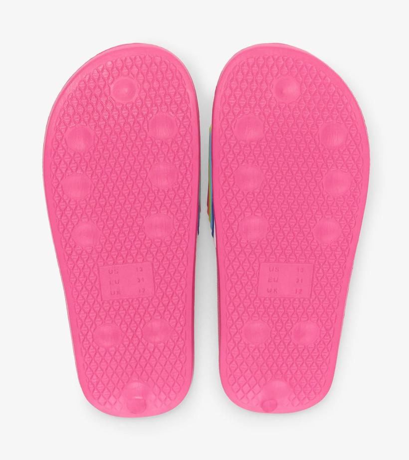 Girls Girls Rainbow Heart Slides | Hatley Swimwear