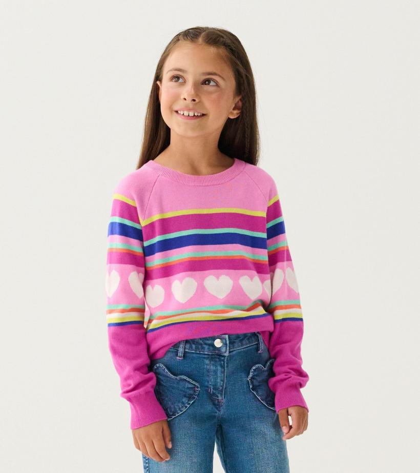 Girls Girls Rainbow Heart Sweater | Hatley Sweaters