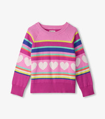 Girls Girls Rainbow Heart Sweater | Hatley Sweaters