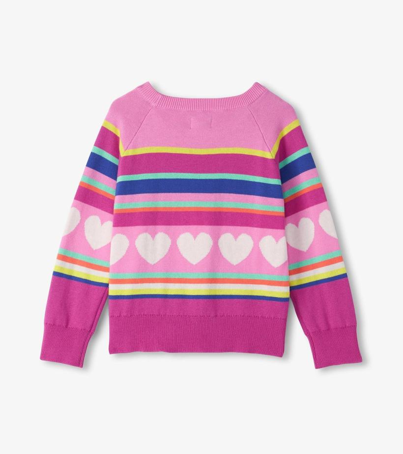 Girls Girls Rainbow Heart Sweater | Hatley Sweaters
