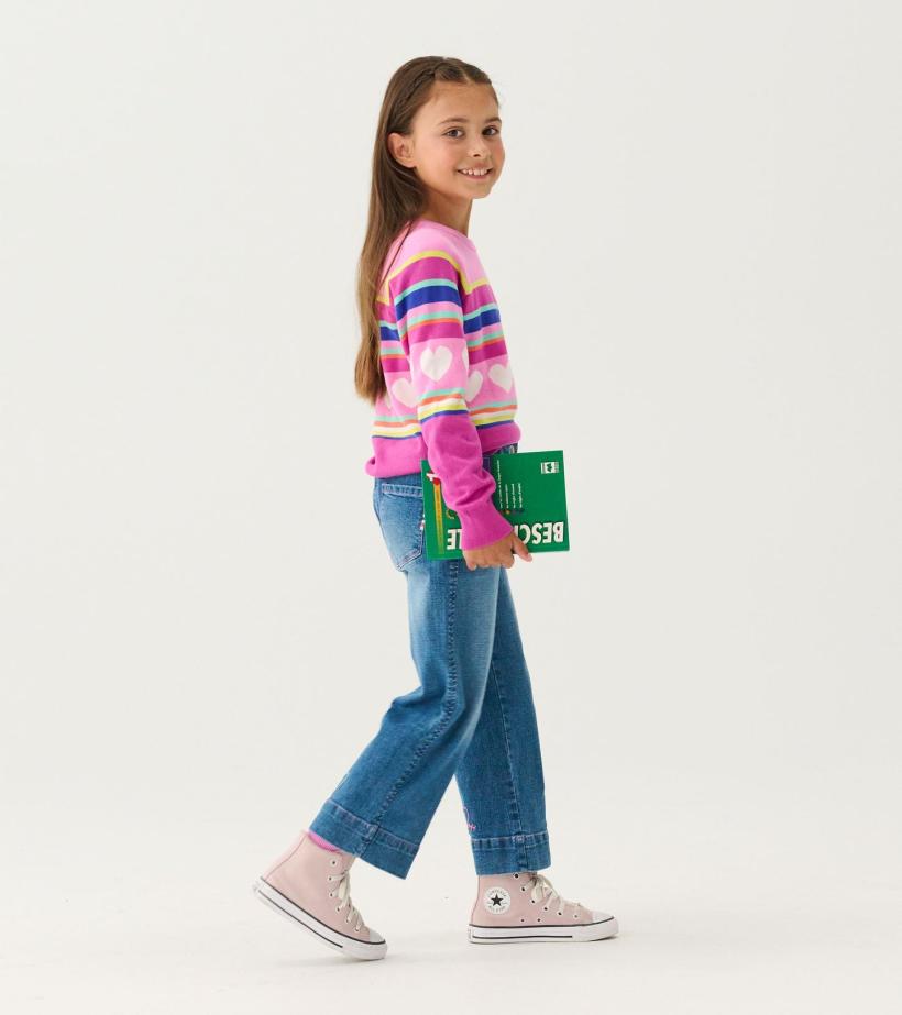 Girls Girls Rainbow Heart Sweater | Hatley Sweaters