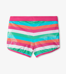 Girls Girls Rainbow Palm Swim Shorts | Hatley Swimwear