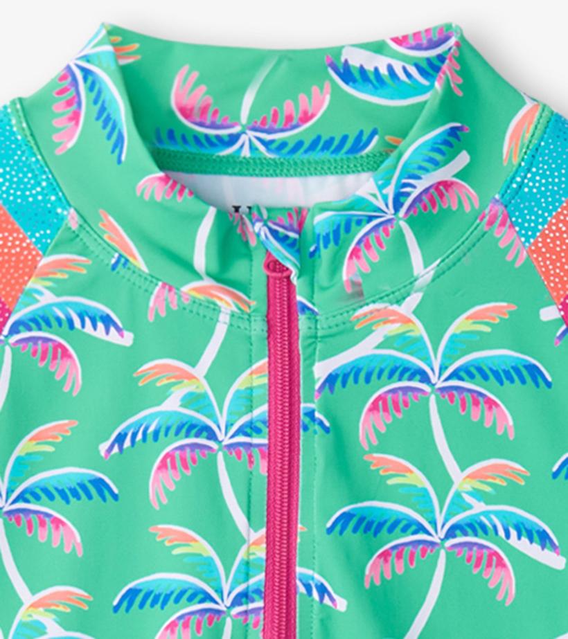 Girls Girls Rainbow Palm Two-Piece Rashguard Set | Hatley Swimwear